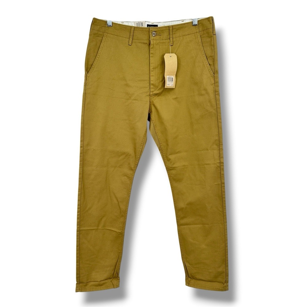 Levi's 502 Regular Taper Chino Pants Men 34x32 Khaki Stretch Casual NWOT